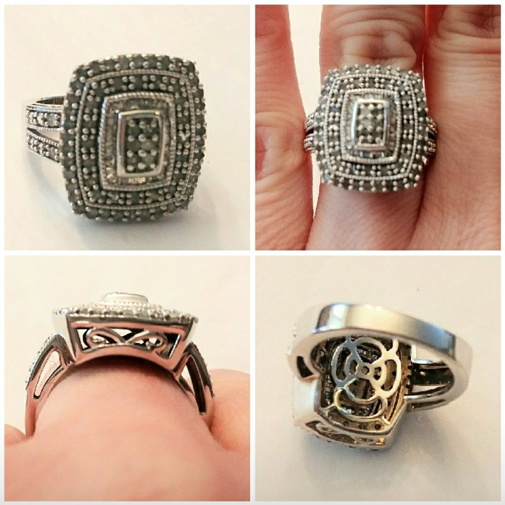 1 CTTW Silver and Rhodium over Brass Diamond